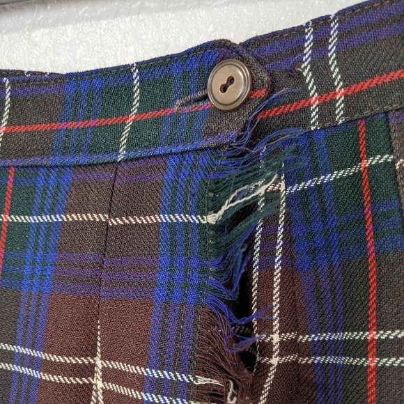 Windsor Vintage 100% Wool Plaid Kilt - Picture 3 of 12